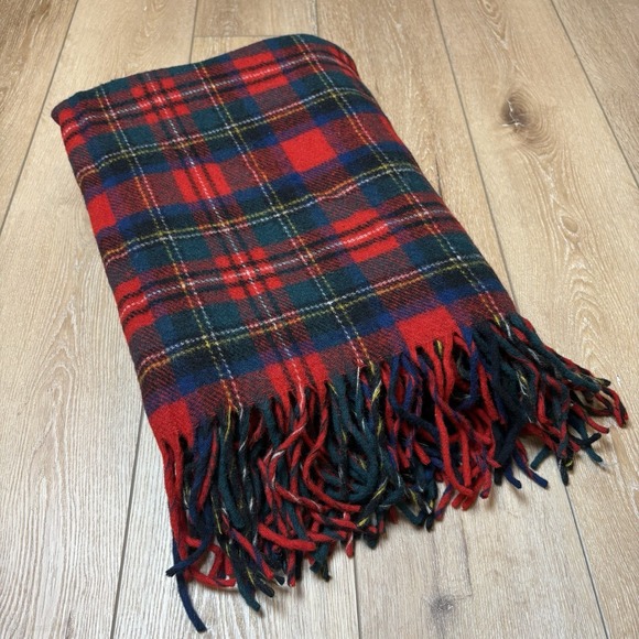 Pendleton Other - VTG Pendleton Virgin Wool Plaid Stadium Blanket Robe in a Bag Case Seat Cushion